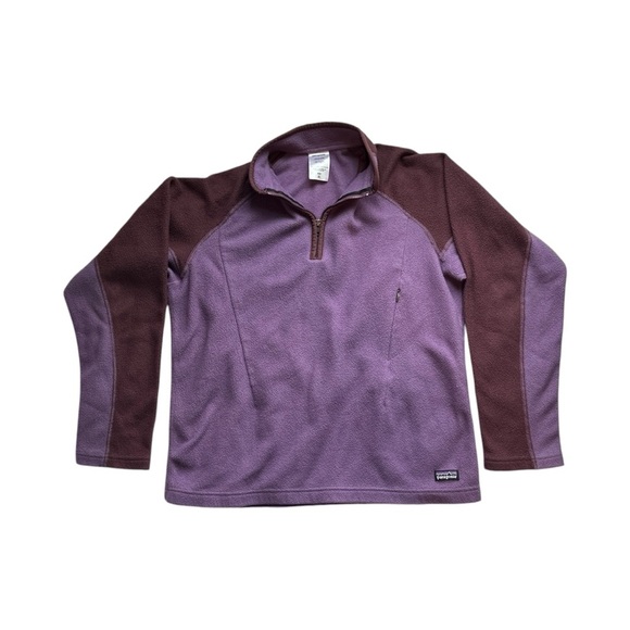 Patagonia Tops - Patagonia El Cap Zip-T Fleece Pullover in Purple/Burgundy Youth XL/Women’s XS